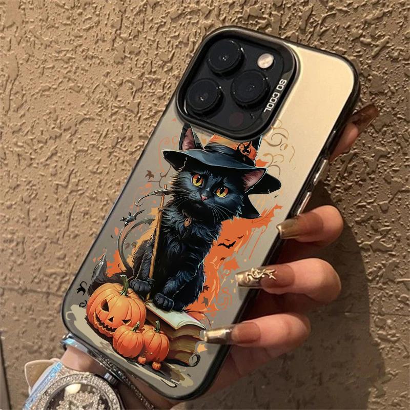 For Samsung Galaxy S25 S24 S23 S22 S21 S20 Plus Ultra FE A34 A35 A53 A54 A55 Case Halloween Cat Wizard And Pumpkin Ghost Cover