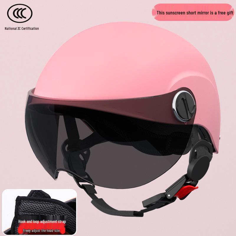 Certified Universal Half Helmet for Men & Women - Summer Sun Protection, All Seasons Motorcycle Use
