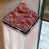Cashew Double-sided Heterochrome Silk Scarf Versatile Neck Protection Comfortable Scarf Outer Decorative Triangle Scarf High-end Temperament Silk Scar