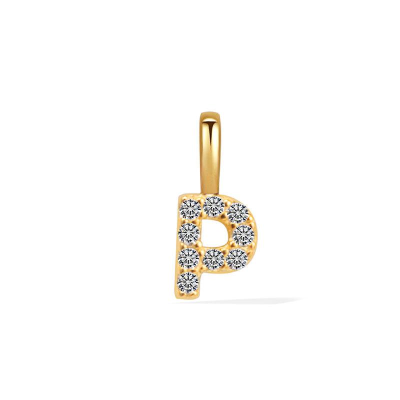 Minimalist Rhinestone Letter Pendant 26 Alphabet Charms For DIY Necklace Bracelet Personalized Jewelry Accessory