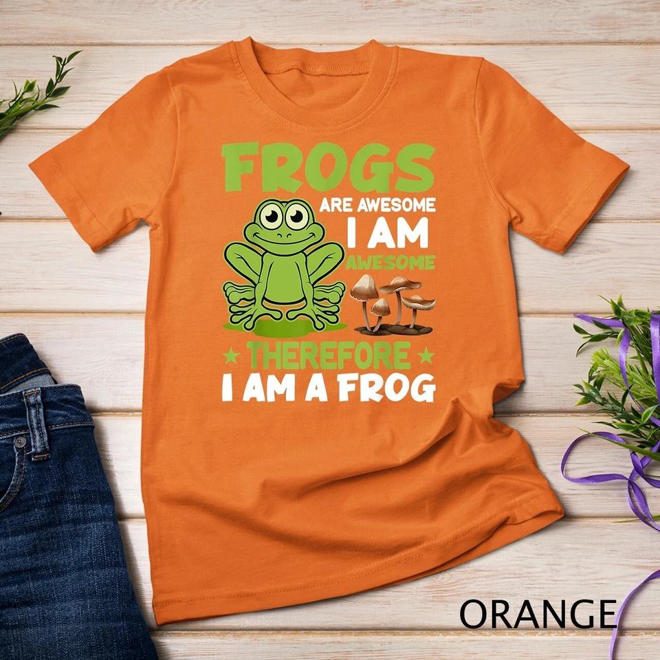 Frogs Are Awesome - Funny Frog Lover Mushroom Frog Unisex T-shirt 5 S