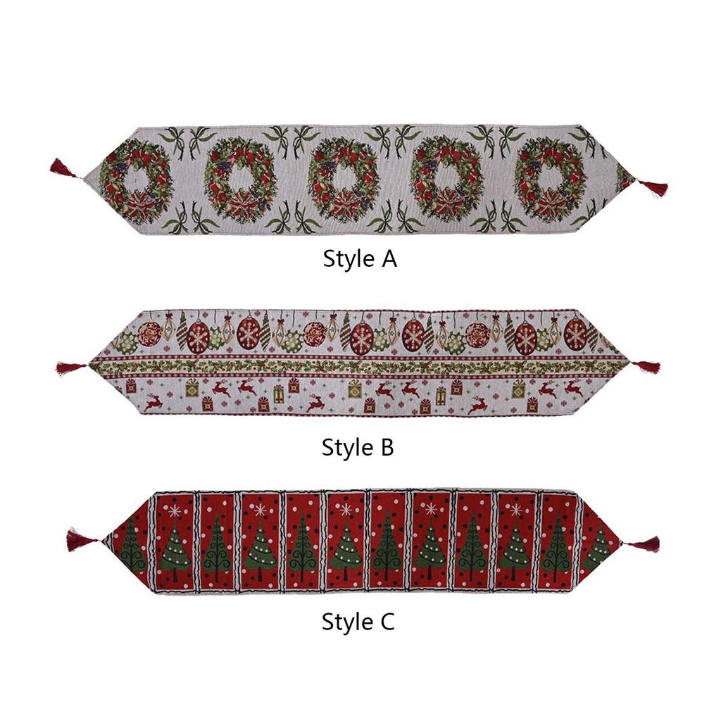 Christmas Table Runner Decorative Table Cover for Cafe Cocktails Anniversary