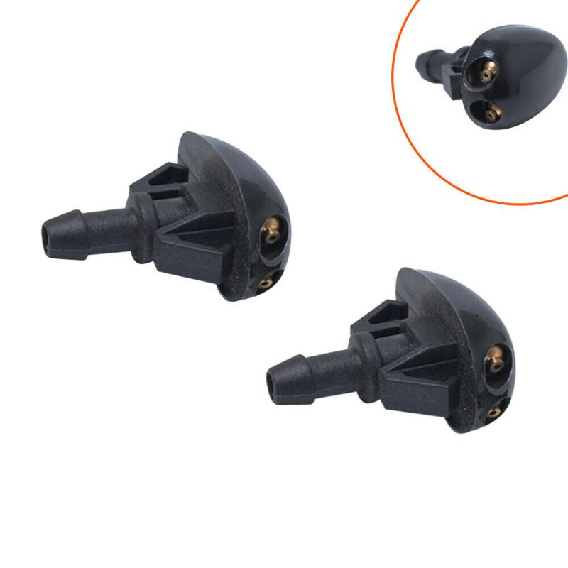 2Pcs Plastic Car Auto Window Windshield Washer Sprayer Nozzle Black Universal Replacement Sprinkler Nozzle Car Accessories