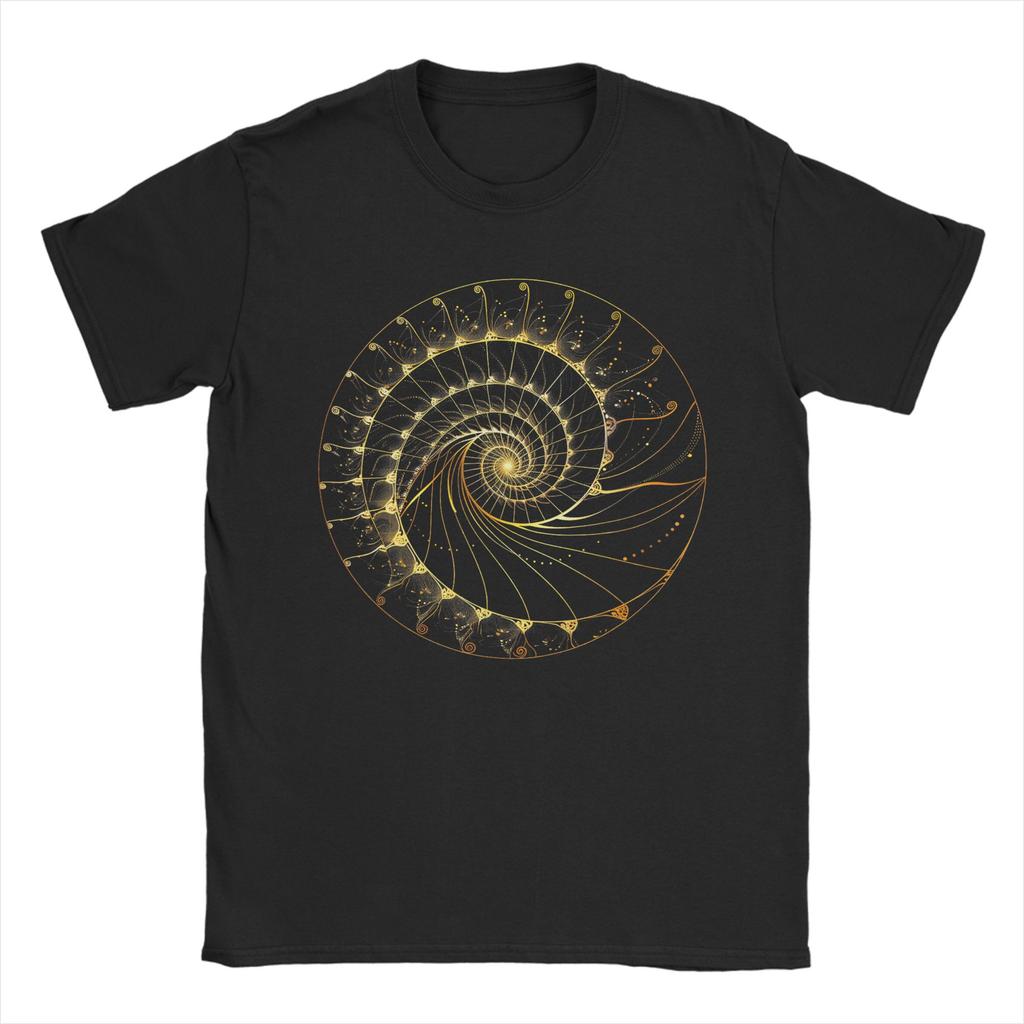 Unisex Unisex Tshirts Fibonacci Golden Ratio Vintage Cotton Tees Short Sleeve Geek Math T Shirts Crewneck Tops Printing