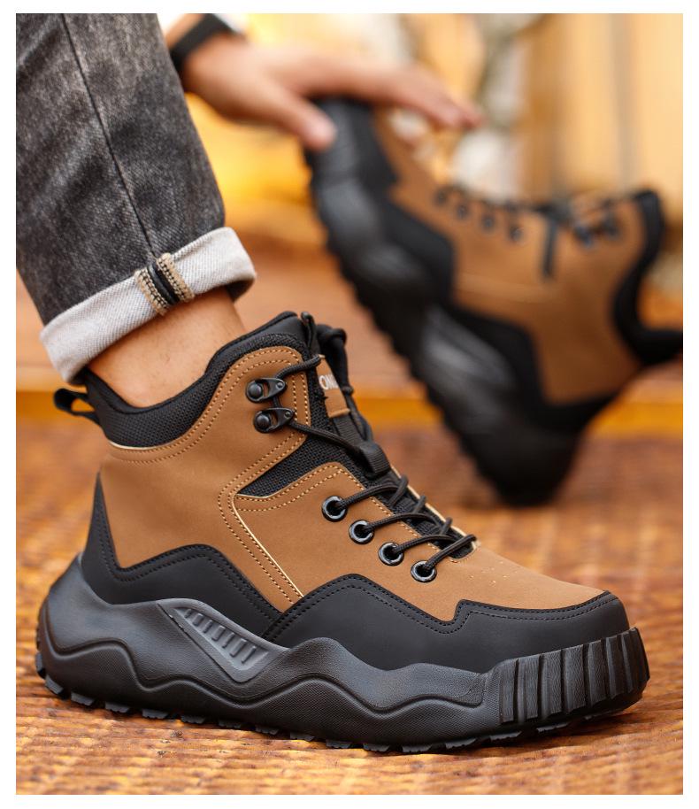 Men's Lightweight Steel Toe Safety Shoes: Anti-Smash, Anti-Puncture, Breathable, Fashionable, and Wear-Resistant Work Footwear.