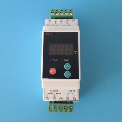 AC90~260V -40~110℃ Din Rail Thermostat with Sensor 2 Way Relay Output Temperature Alarm Controller NO NC COMMON Output