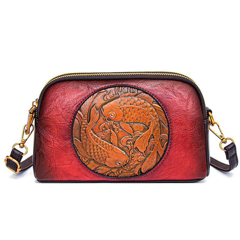 

Элегантная ретро-сумка кроссбоди в китайском этническом стиле для женщин - Универсальная и стильная для повседневной носки или поездок на работу красный