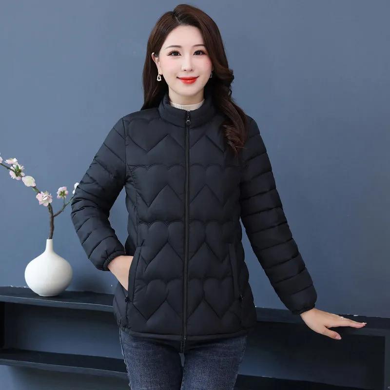 

Легкая куртка с пуховым наполнителем, стеганая куртка, женская осенне-зимняя стеганая куртка, корейская версия свободной короткой толстой маленькой стеганой куртки XL чёрный