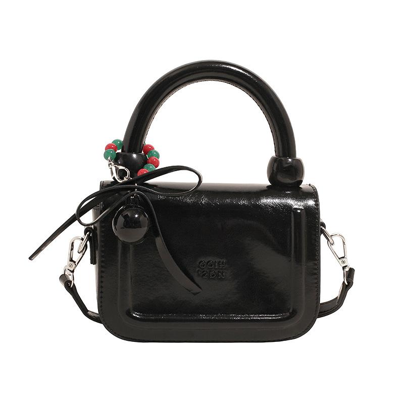 

Простая и высококлассная портативная маленькая квадратная сумка весна и лето новая нишевая трендовая модная универсальная одноплечевая сумка-мессенджер женская сумка No pendant чёрный