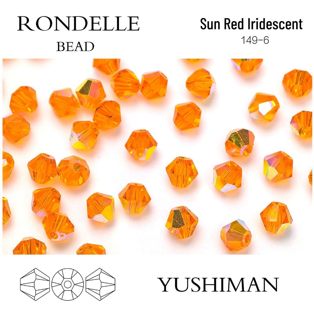 4mm Rhombus Beads - 200 Czech Quality Double Crimp Top Beads for DIY, Shuttle Weaving, and Embroidery