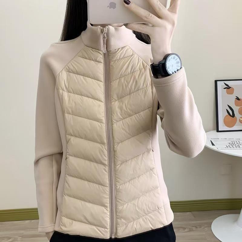 

Спортивная базовая хлопковая куртка, воротник-стойка, легкий внутренний слой, осень и зима, теплая куртка, внутренняя подкладка, приталенная талия для стройнящего эффекта XXL хаки