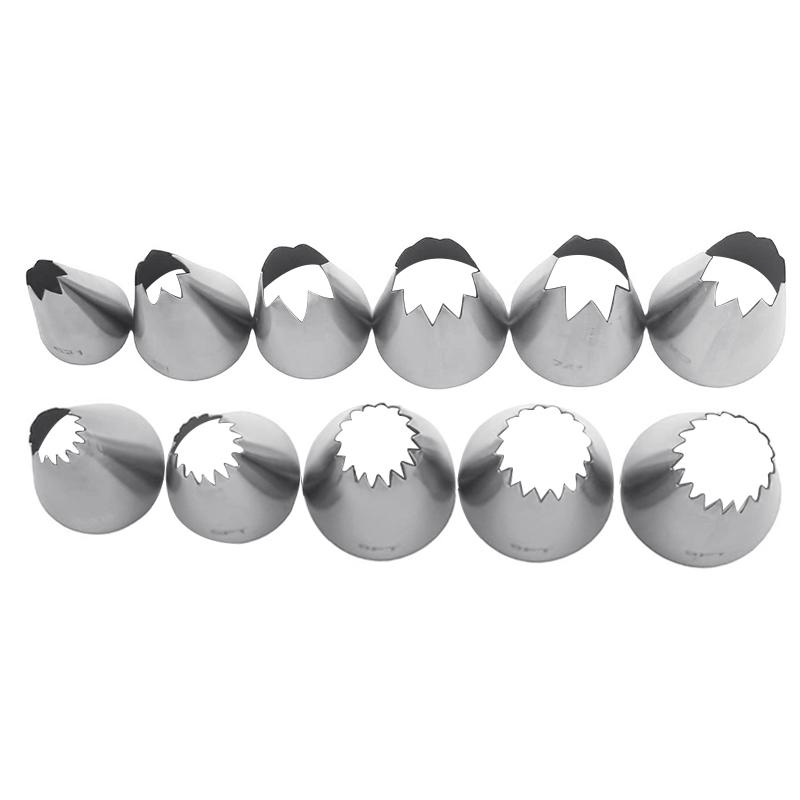 Russian Pastry Nozzles For Cream Icing Piping Nozzles Cake Decoration Tips Leaf Tulip Rose Cake Nozzles Tips Confectionery