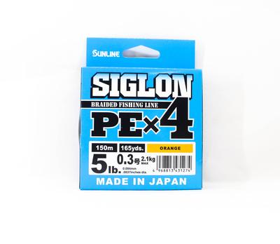 Sunline PE-Leitung X4 Siglon 150M PE 0,3 5LB Orange (1274)