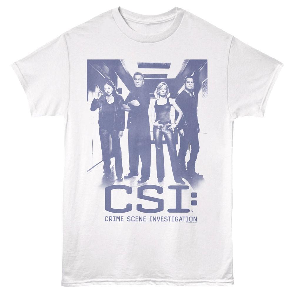 CSI Crime Scene Investigation TV Show Las Vegas Cast Hallway Photo Men s T Shirt M