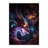 Universe Rainbow Dragon Graffiti Mythical Animals Wall Abstract Art Canvas Painting Mythology Creatures Sci-fi Posters Prints Room Home Pictures Decor