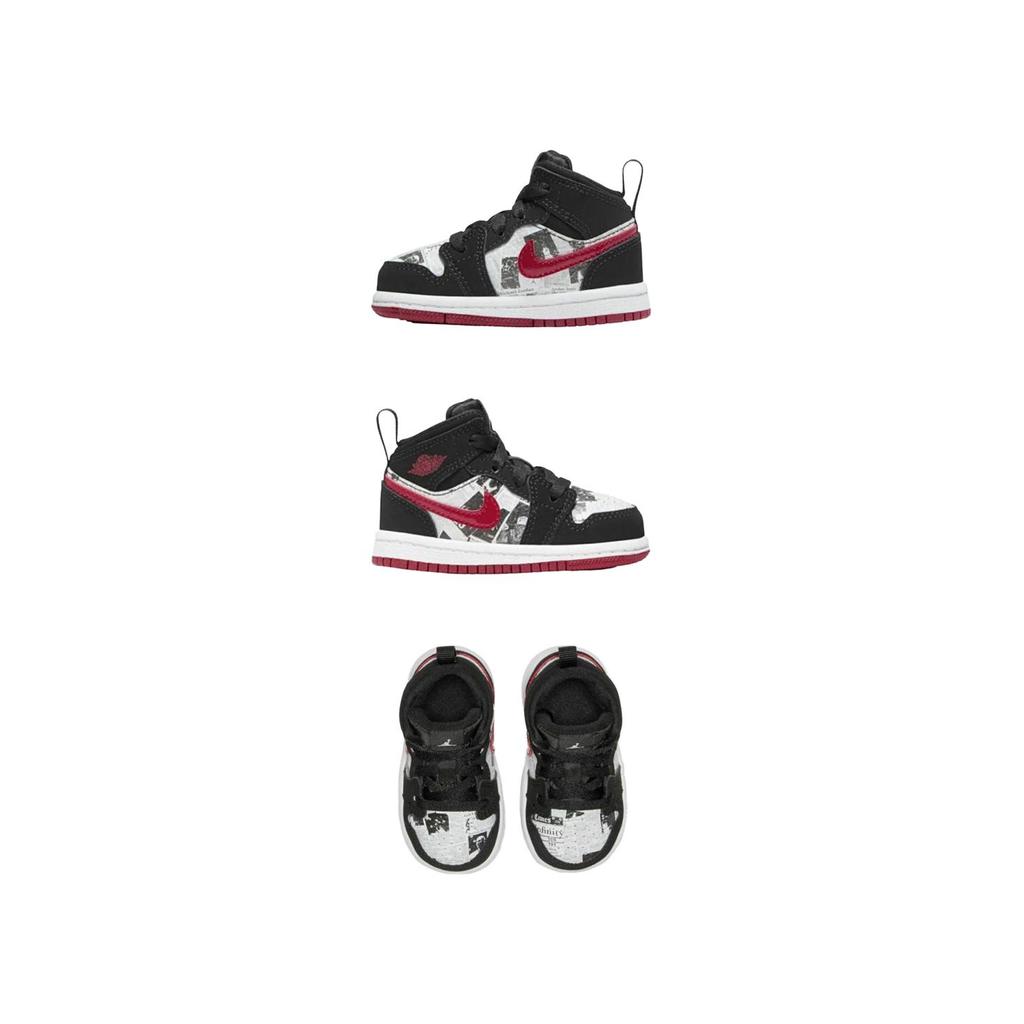 Jordan 1 Mid Newspaper Air Times TD BQ6933-061