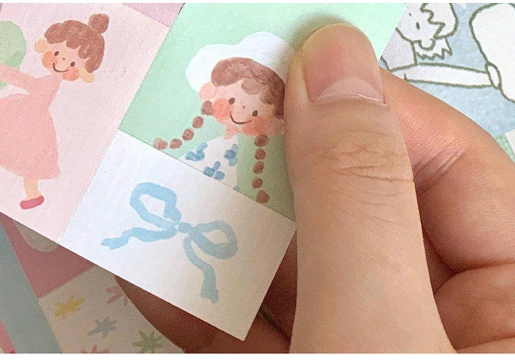 Zhuo Da Wang Tear-Off Sticky Notes: Hand-Tear Ant Line Paper for Journal Collage and Scrapbooking.