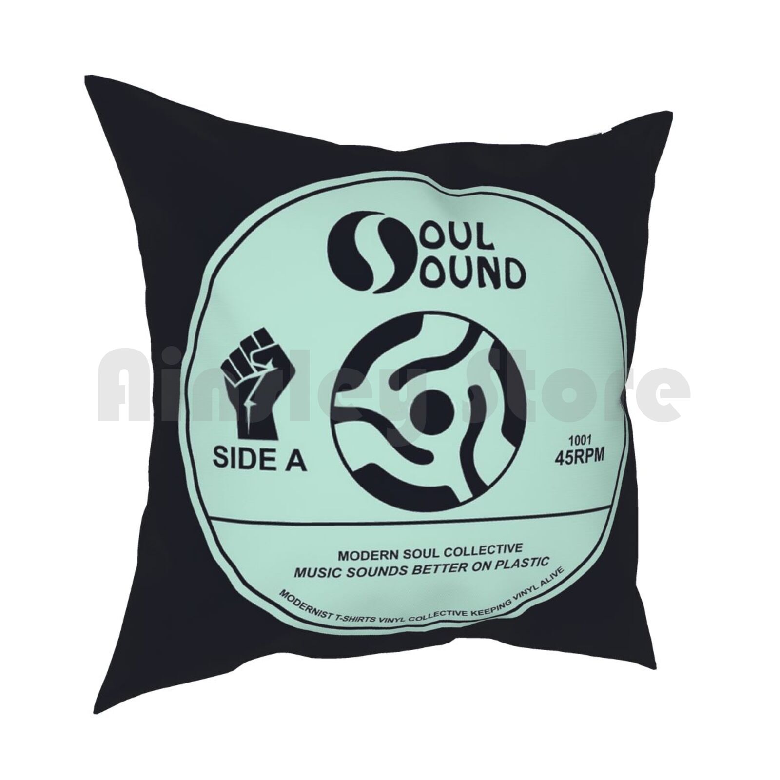 Soul Collective Pillow Case Printed Home Soft Throw Pillow Vinyl Soul Music Sixties Mod Record Label And Roll Scooters 30x30cm 12x12in