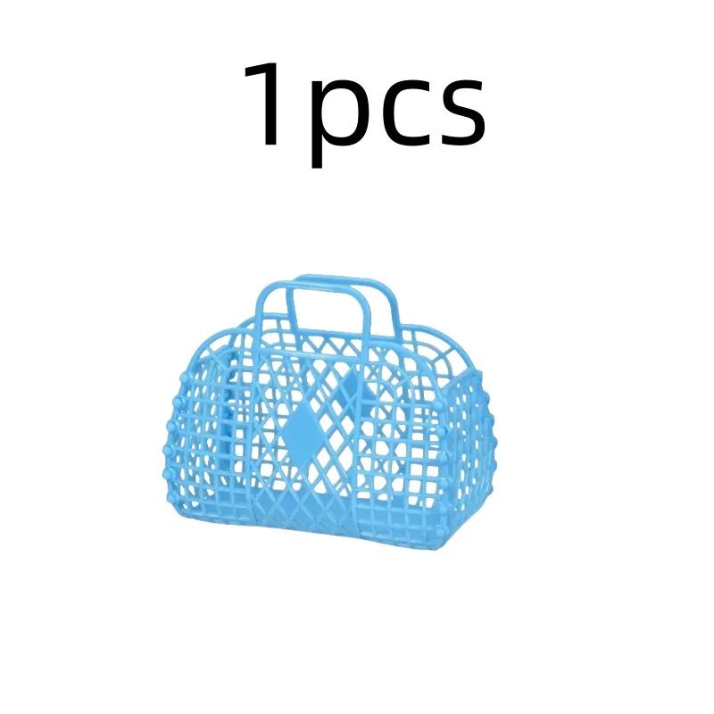 Detachable Shower Basket Plastic Bath Basket Bathroom Hollow Wash Storage Basket Shopping Basket