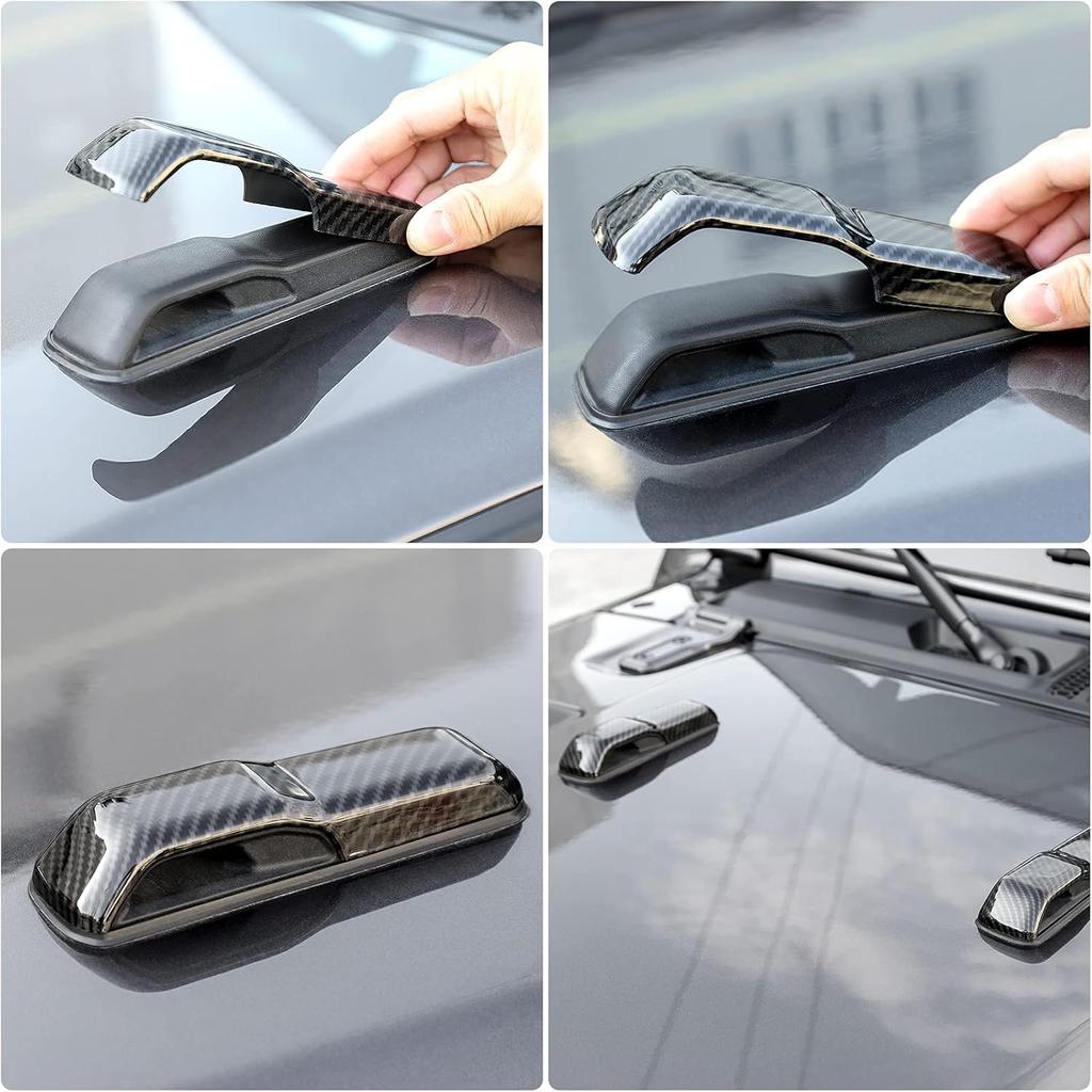 Pair Car Engine Hood Hinge Cover Decorative for Jeep Wrangler JL 2018-22 Gladiator JT Sports Rubicon Sahara 2020 2025 2025 2025