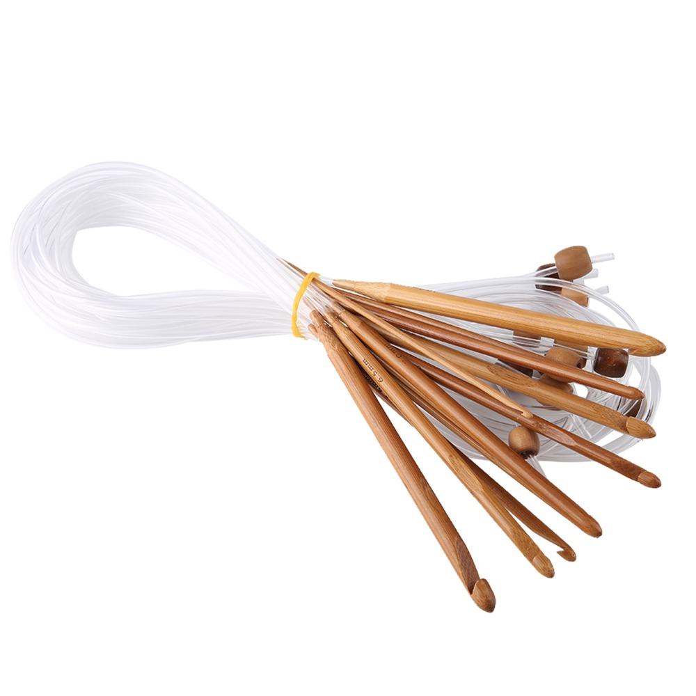12Pcs/Set 26 Pieces Set Circular Knitting Needles Aluminum Oxide Knitting Tool Kit Craft Making A wooden