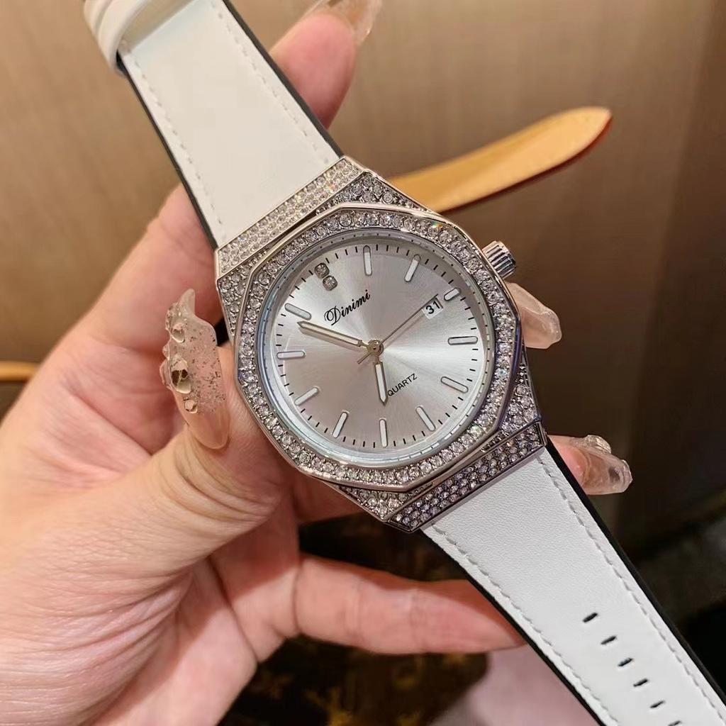 Watch Women'S Watch Large Dial Rubber Belt Women'S Light Luxury Fashion Diamond-Encrusted Women'S Watch