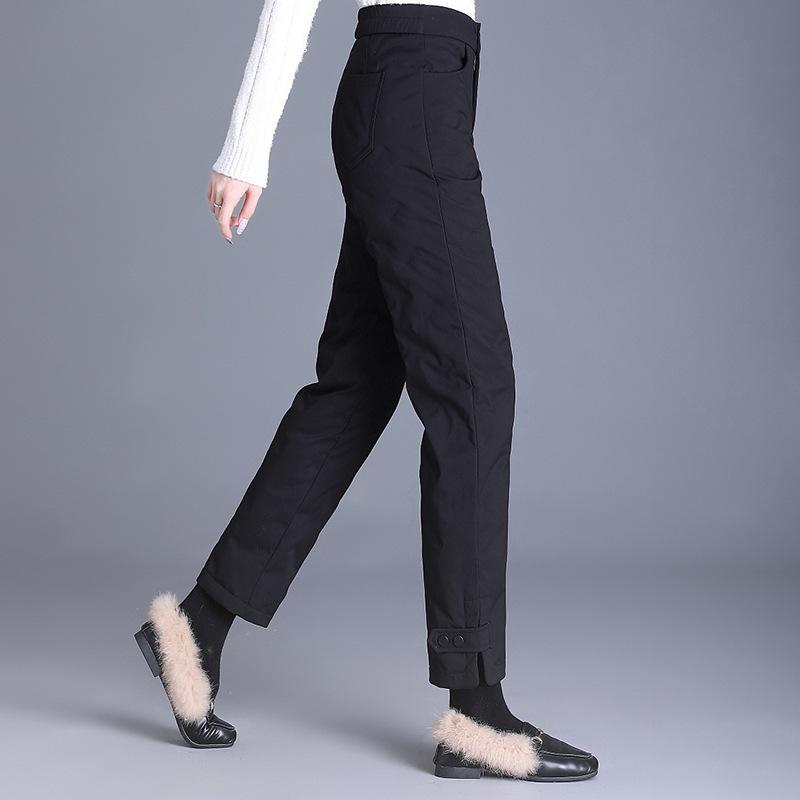 Down Pants for Women To Wear Outdoors in Autumn and Winter. They Are Thick and Small Pants for Women To Keep Warm Outdoors in The Sub-zero Temperature
