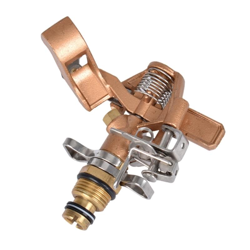 Professional Brass Rotating Sprinkler Angled Adjustment For Large Yard Landscape