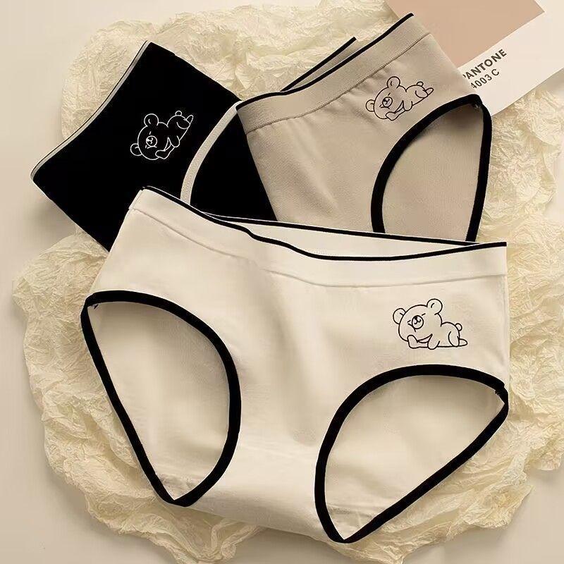 Bezešvé kalhotky do poloviny pasu pro ženy Pohodlné kalhotky Dámské antibakteriální prodyšné spodní prádlo pro ženy