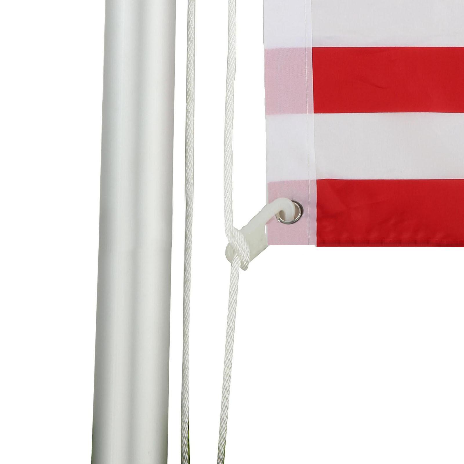 Пластиковый нейлоновый крюк на открытом воздухе аксессуары для флагштока белая пряжка — фото 2