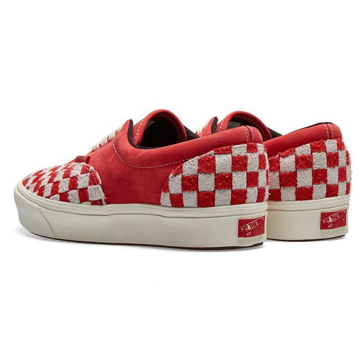Vans Era ComfyCush LX Checkerboard Lightweight Low-Top Skate Shoes Unisex Sneaker Red White VN0A45JYVNQ1