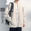 Solid Color Loose Long Sleeve Mens Casual Stand Collar Windproof Baseball Jacket