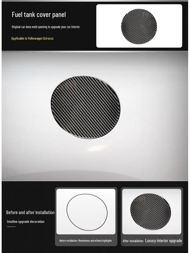 Volkswagen Scirocco Interieur Kohlefaser Konsole, Schalthebelrahmen, Türgriff & Luftausströmer Aufkleber Zubehör