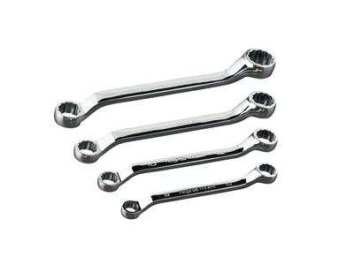 Sada krátkých očkových klíčů Nepros 45 stupňů x 6 stupňů, 4 kusy, NTM5S04 od Kyoto Machine Tools (KTC)