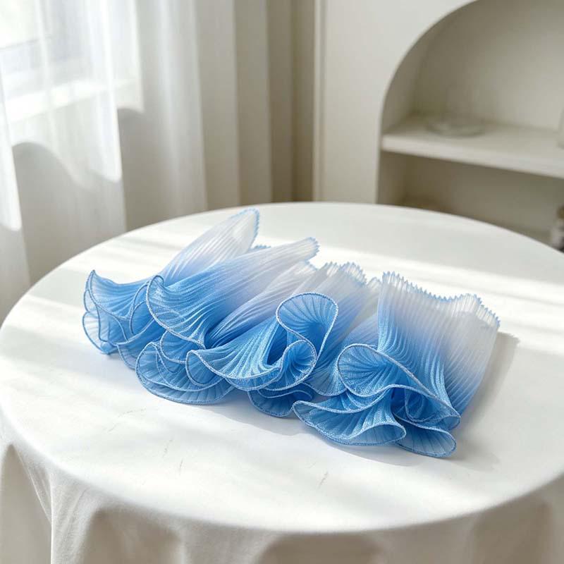 Valentine's Day 3D Ruffled Mesh Lace Flower Bouquet Wrap