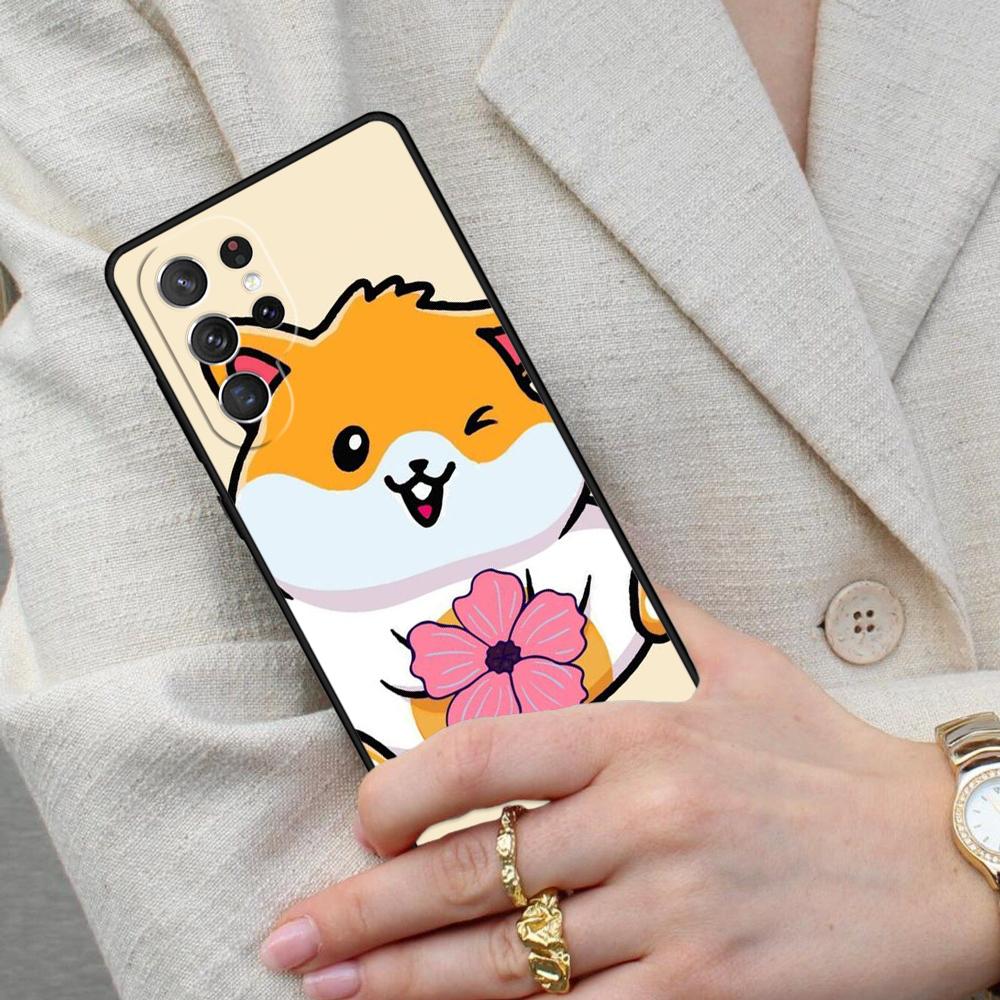 Cute Funny Hamster Funda Cell Phone Case for Samsung Galaxy S26 Ultra S25 S24 S23 S22 S21 S20 Note10 Cover