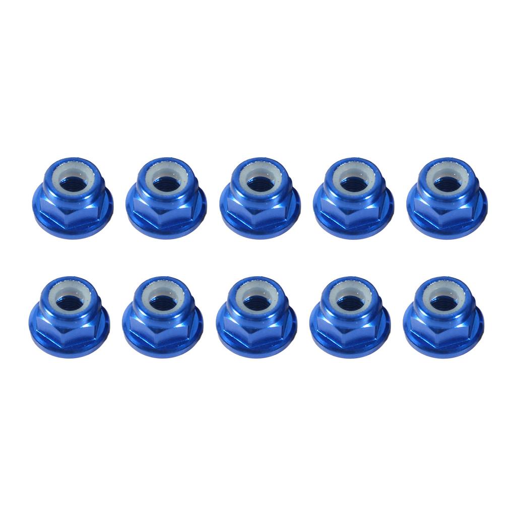 10 ks M3 Nylonová vložka Samozajišťovací Hliníkové Matice Šestihranná Pojistná Matice Královská Modrá