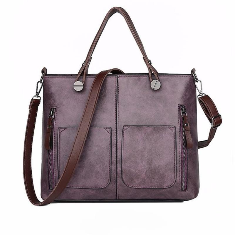 Fashionable Shoulder Bag with Large Capacity Retro Women's Diagonal Cross Bag