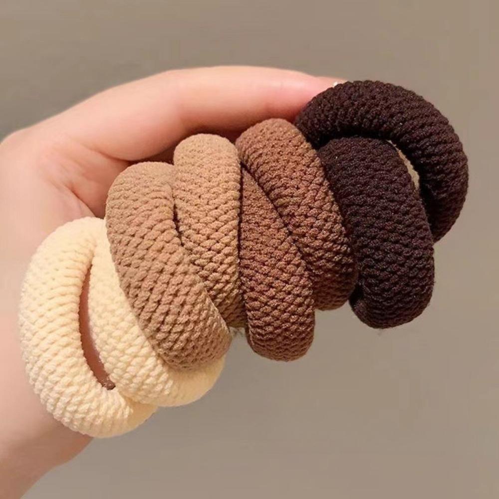 5/10Pcs Random Color Hair Scrunchies, High Elastic Thick Hair Ties, Soft Hair-Friendly Elastic Bands for Women Girls