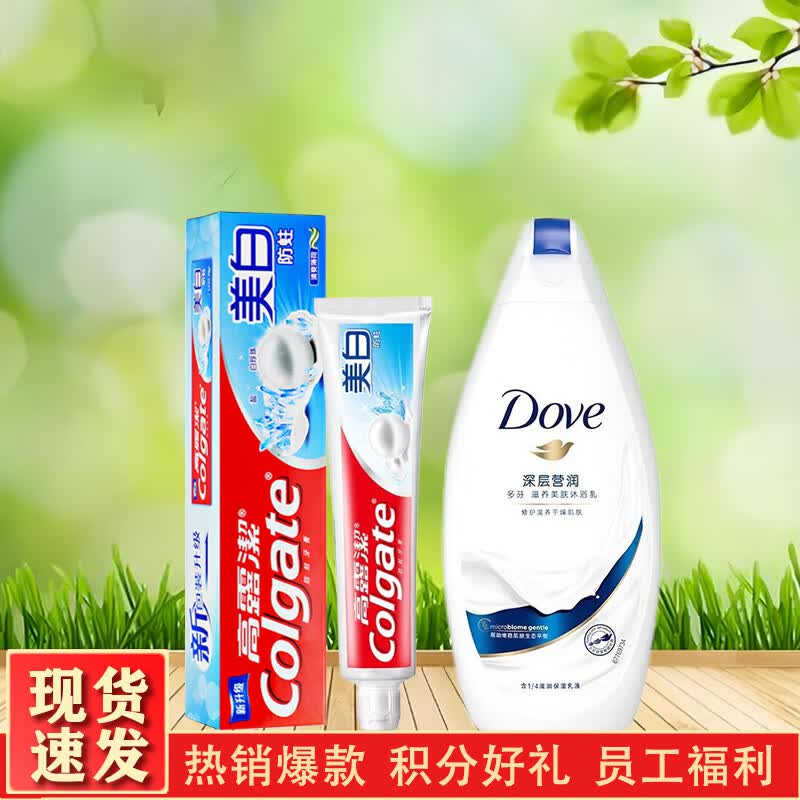 Набор: Зубная паста Colgate и Гель для душа Dove