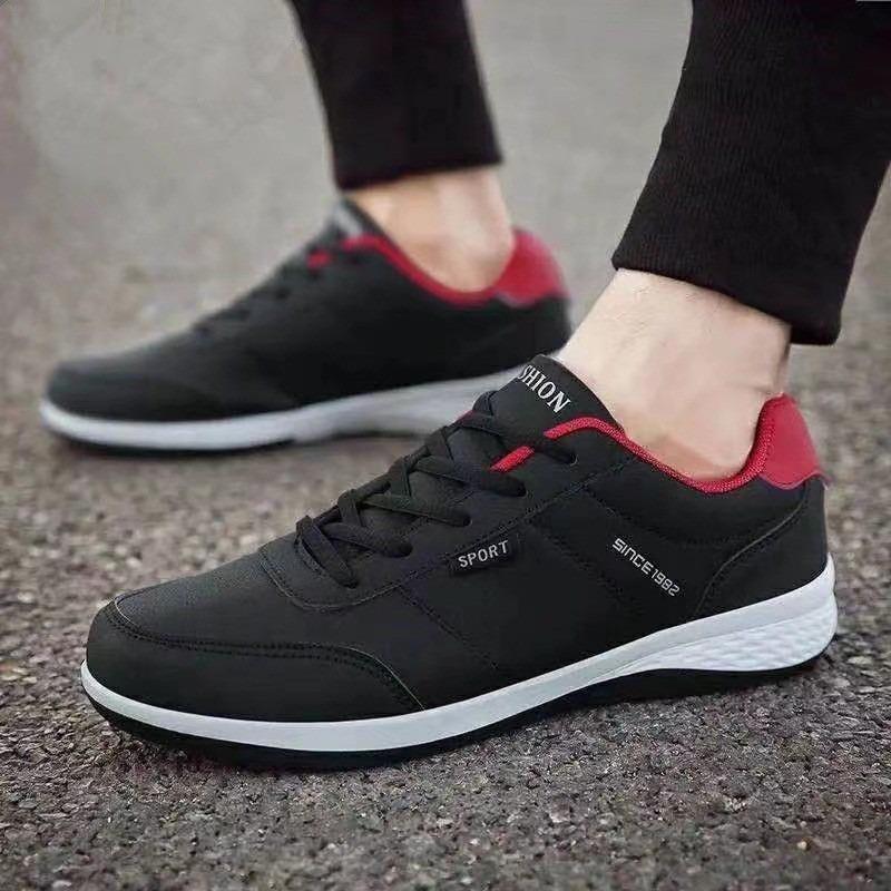 Men's shoes spring leather breathable casual shoes green comfortable soft sole fashion sports shoes light sports shoes