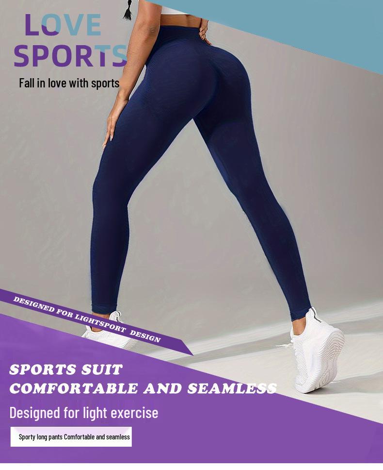 Europäisch-Amerikanisches Nahtloses Yoga-Set mit Hohem Bund: Damen Hüftlift Leggings Yogahose & Sportoberteil