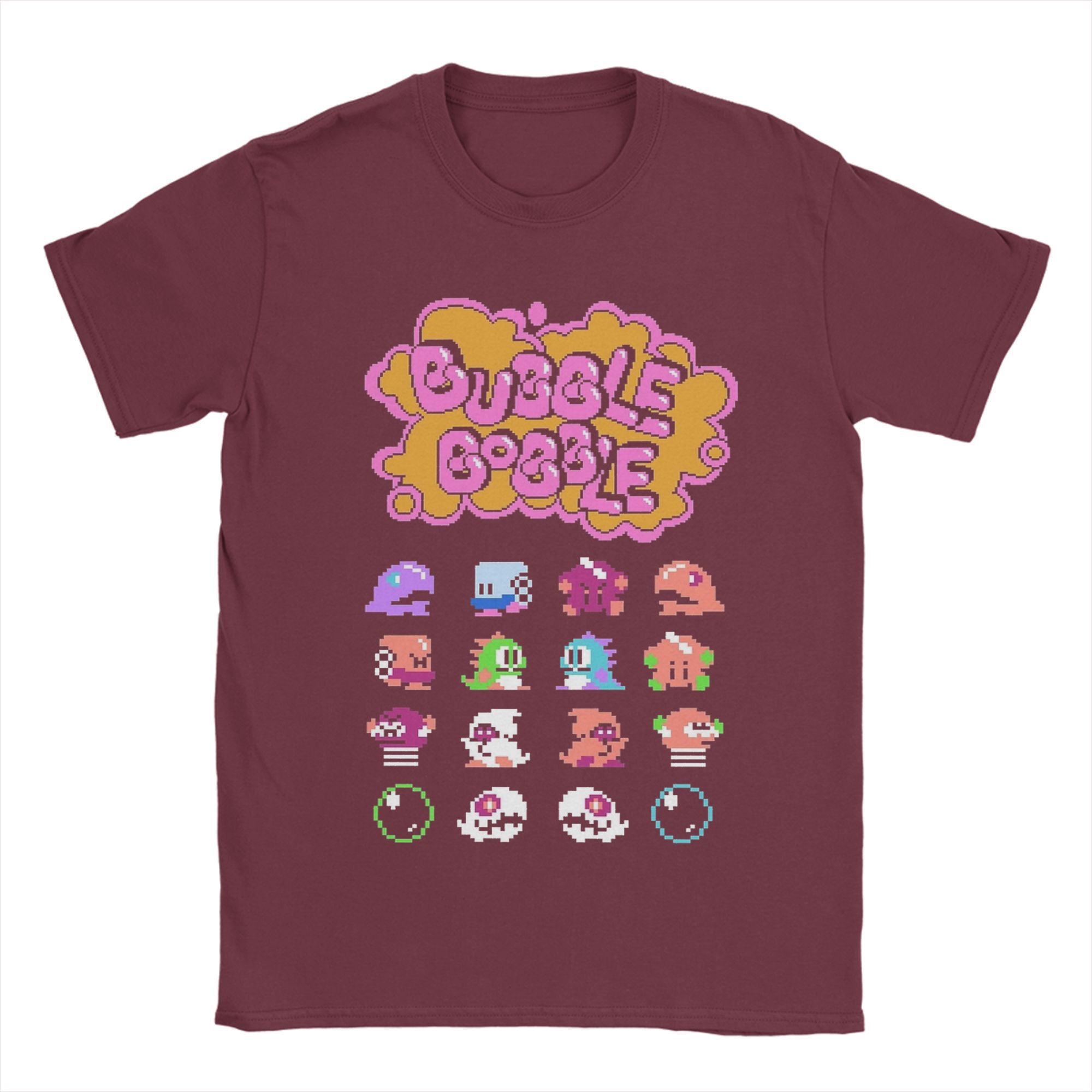 

Bubble Bobble Футболка Літо Трендові Футболки Пара Бавовна Круглий Виріз 4XL 5XL 6XL Футболки З Коротким Рукавом Вінтажна Футболка S