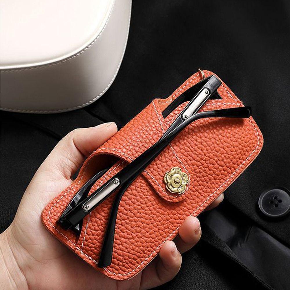 Behälter Schutzbox für Brillen Kamelien Brillenetui Brillenhalter PU-Leder Sonnenbrillentasche