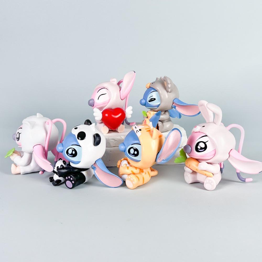 Hot Sell Stitch Animal Party Blind Box Cartoon Model Figure Anime Collectible Figurine Collection Desktop Ornament Kid Toys Gift