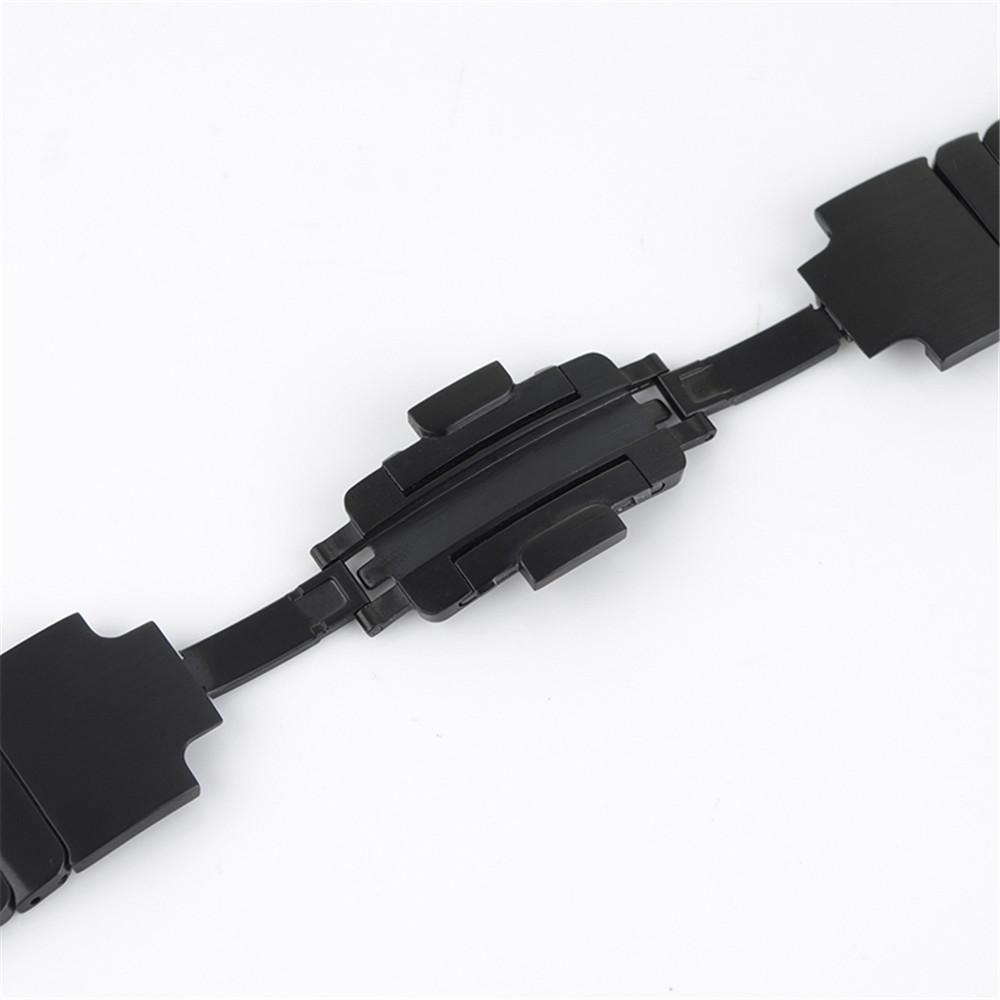 Official Stainless Band for Apple Watch 9 8 7 41mm 45mm Butterfly Clasp Watch Strap for IWatch Ultra 38 42mm 49mm Replacement Watch Band Accessories