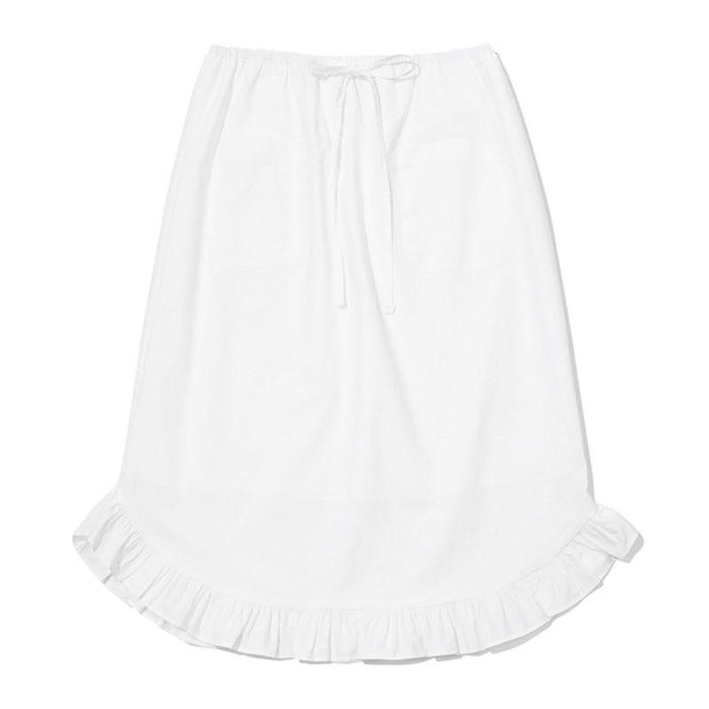 WONDER VISITOR Flanders Apron Skirt [White]