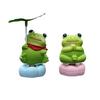 Car Ornaments Cute Rotating Frog Resin Dashboard Figurine Stress Relief Decoration with Strong Sticky Base Funny Accessory for Car Auto Motorcycle