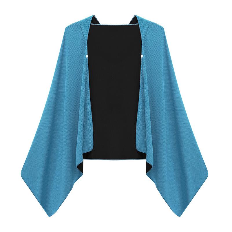 Outdoor fishing and hiking sports cooling towel, sun protection cold-feel shawl hoodie towel, quick-dry sports sweat towel