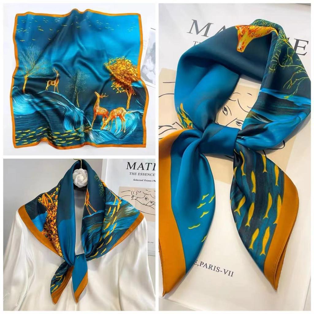 Eleganti Foulard di Seta da Donna Con Centinaia di Camicie, Assistenti di Volo, Decorazione Professionale, Protezione del Collo, Foulard, 70 Foulard Quadrati Piccoli.